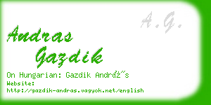 andras gazdik business card